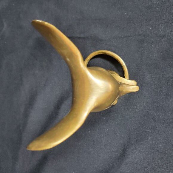 VTG Solid Brass Mouse Figurine | Mid Century Brass Animal Sculpture | Whimsical - Picture 5 of 15